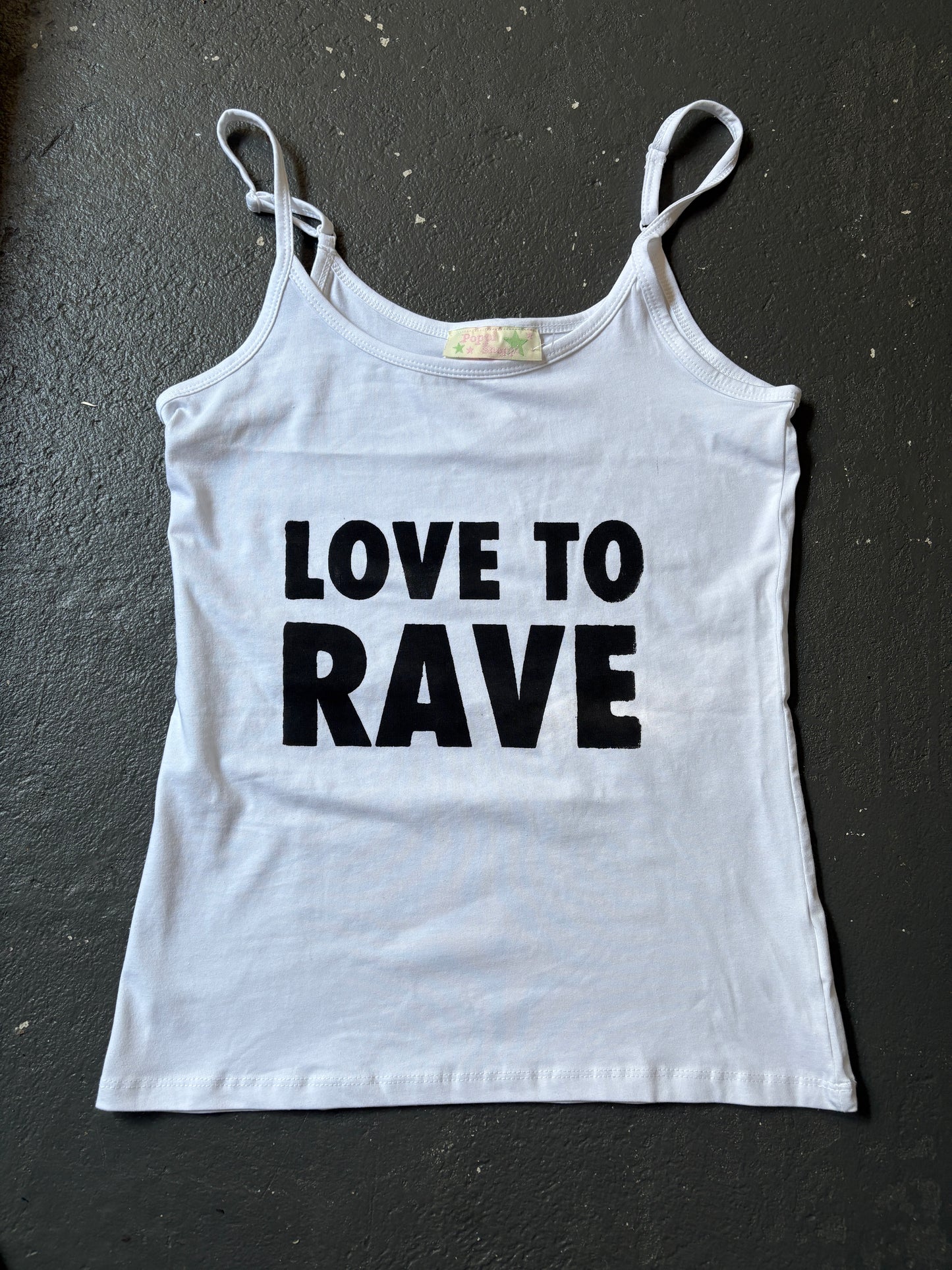 The love to rave tank - white