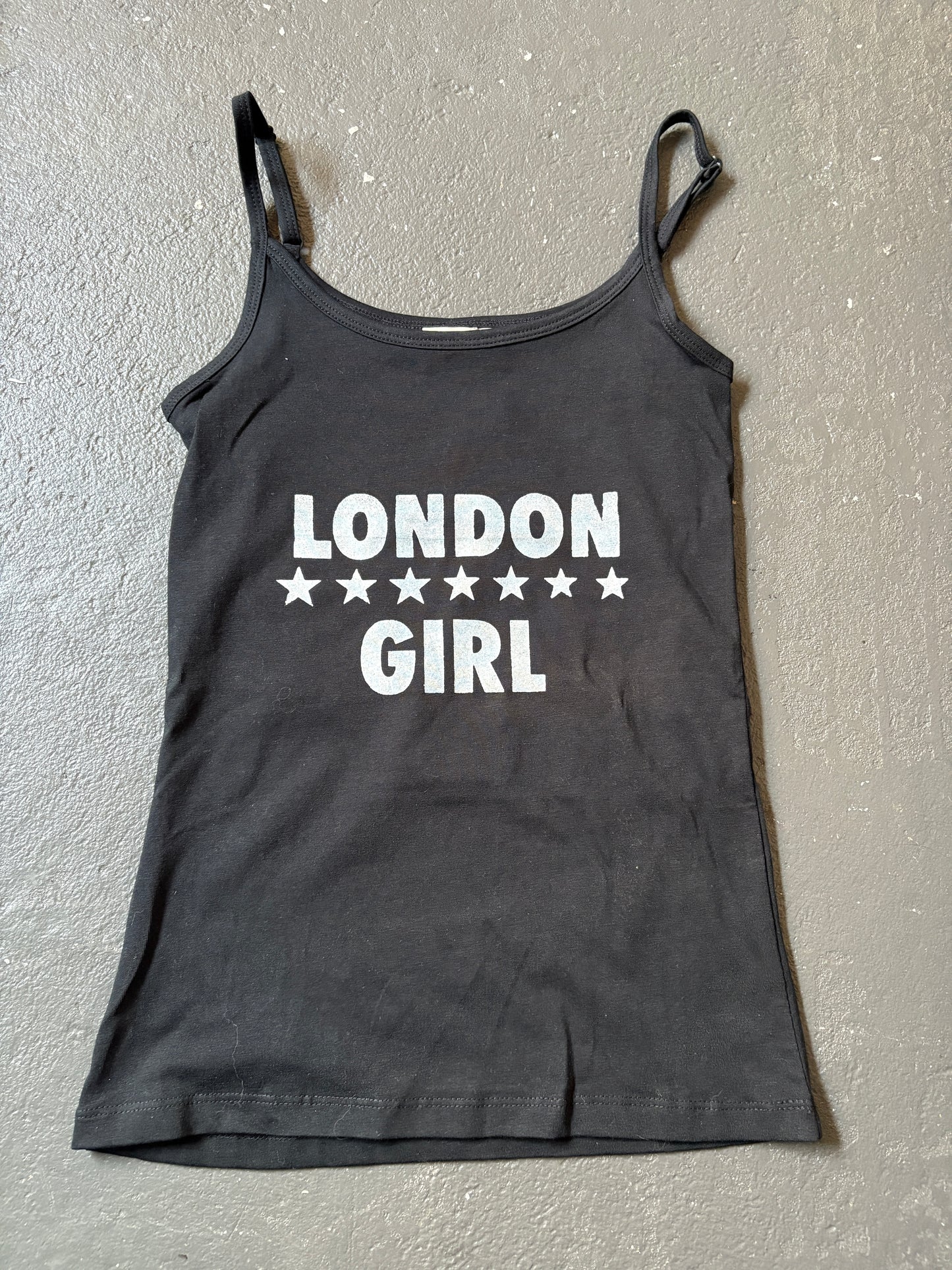 The London girl tank - black