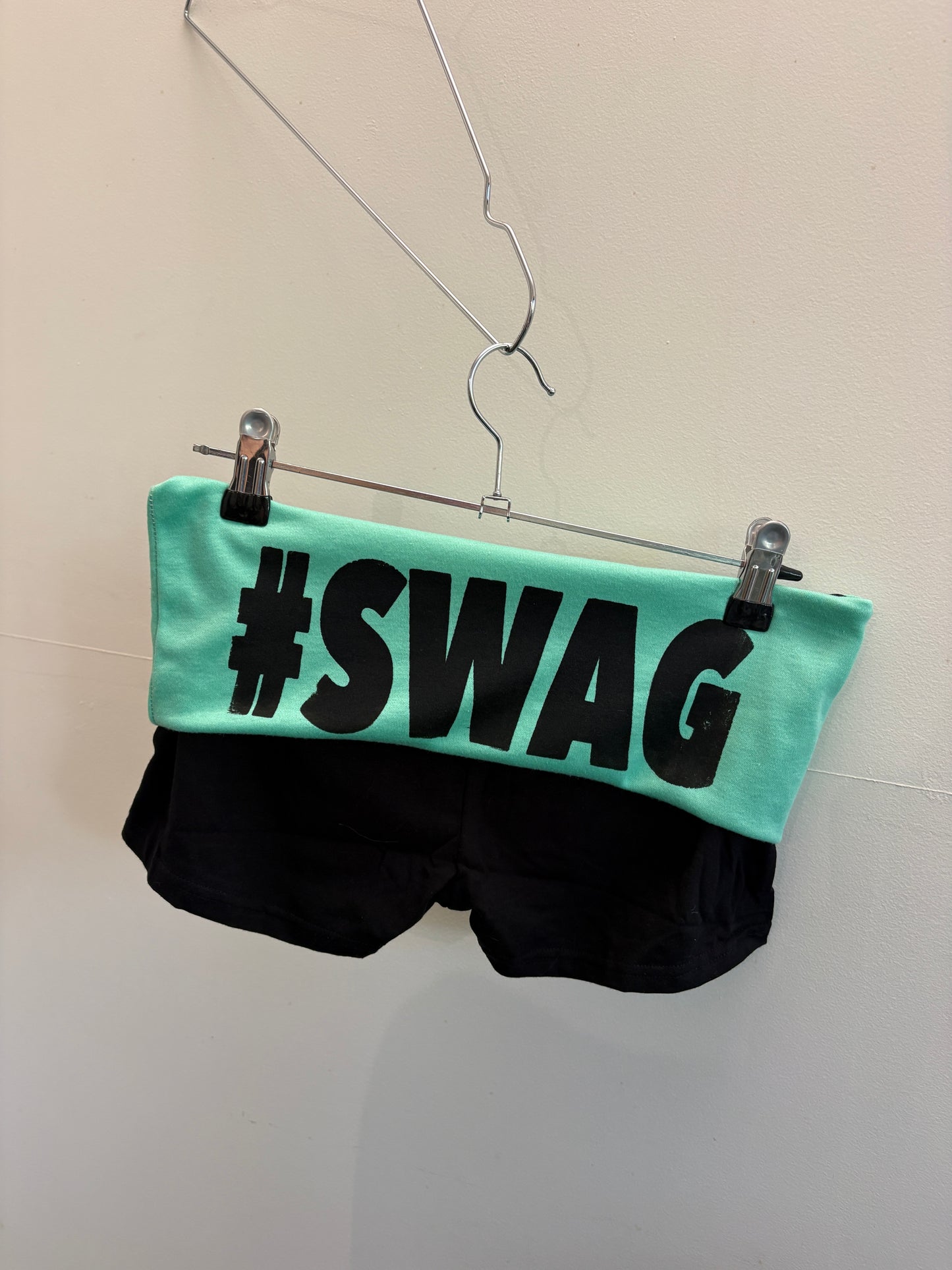 SWAG foldover shorts in Teal!