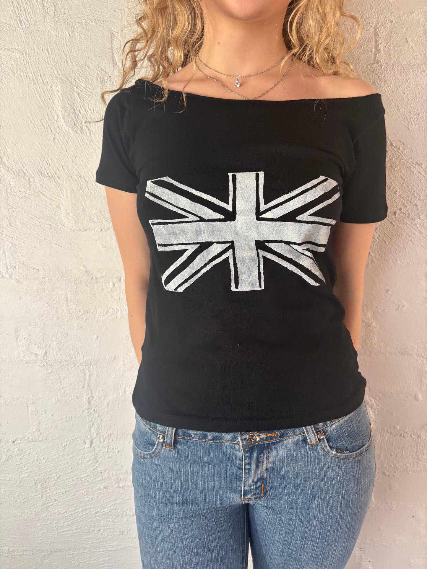 The Union Jack tee in black