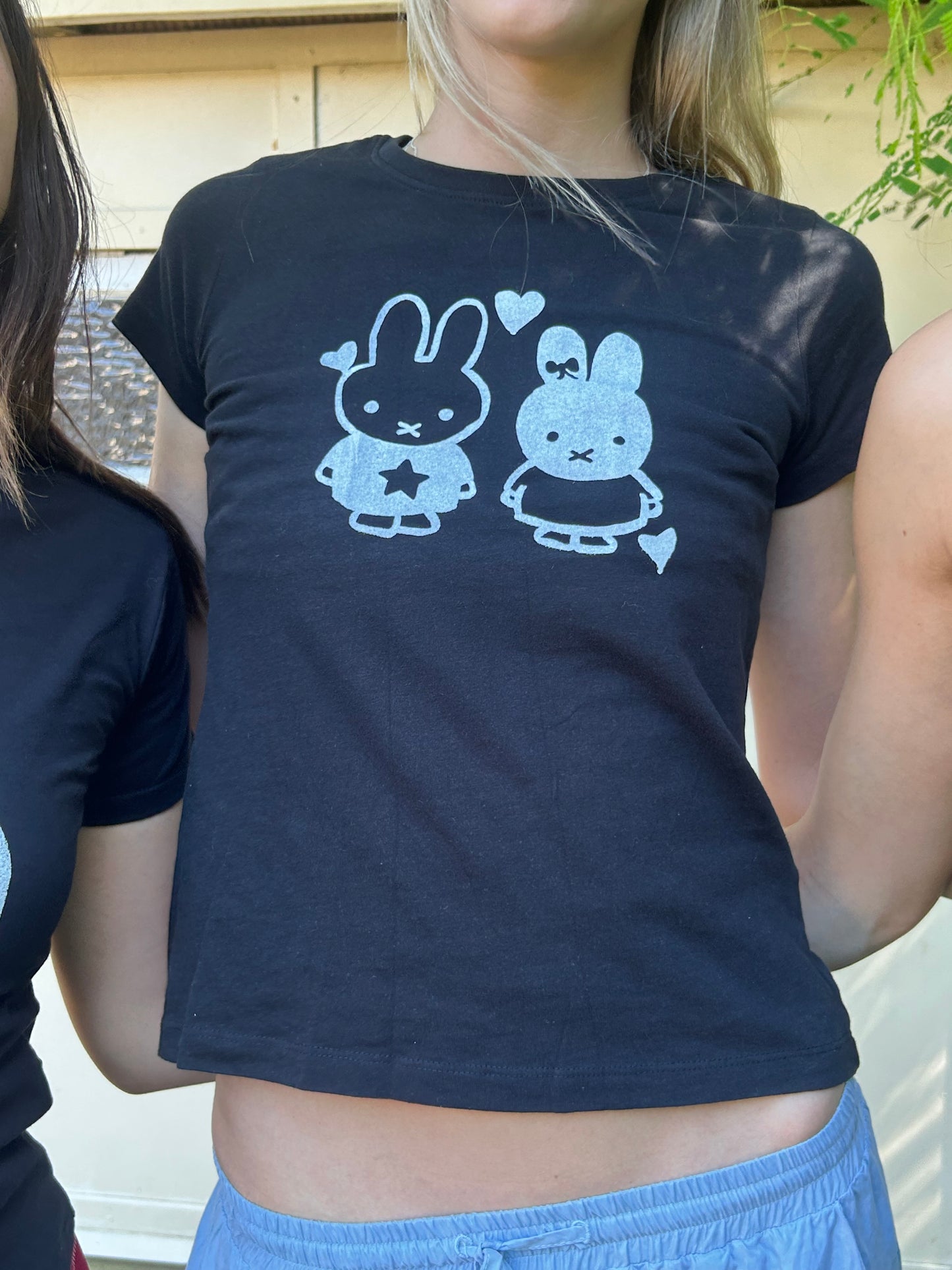 The Miffys in Love Baby Tee in black