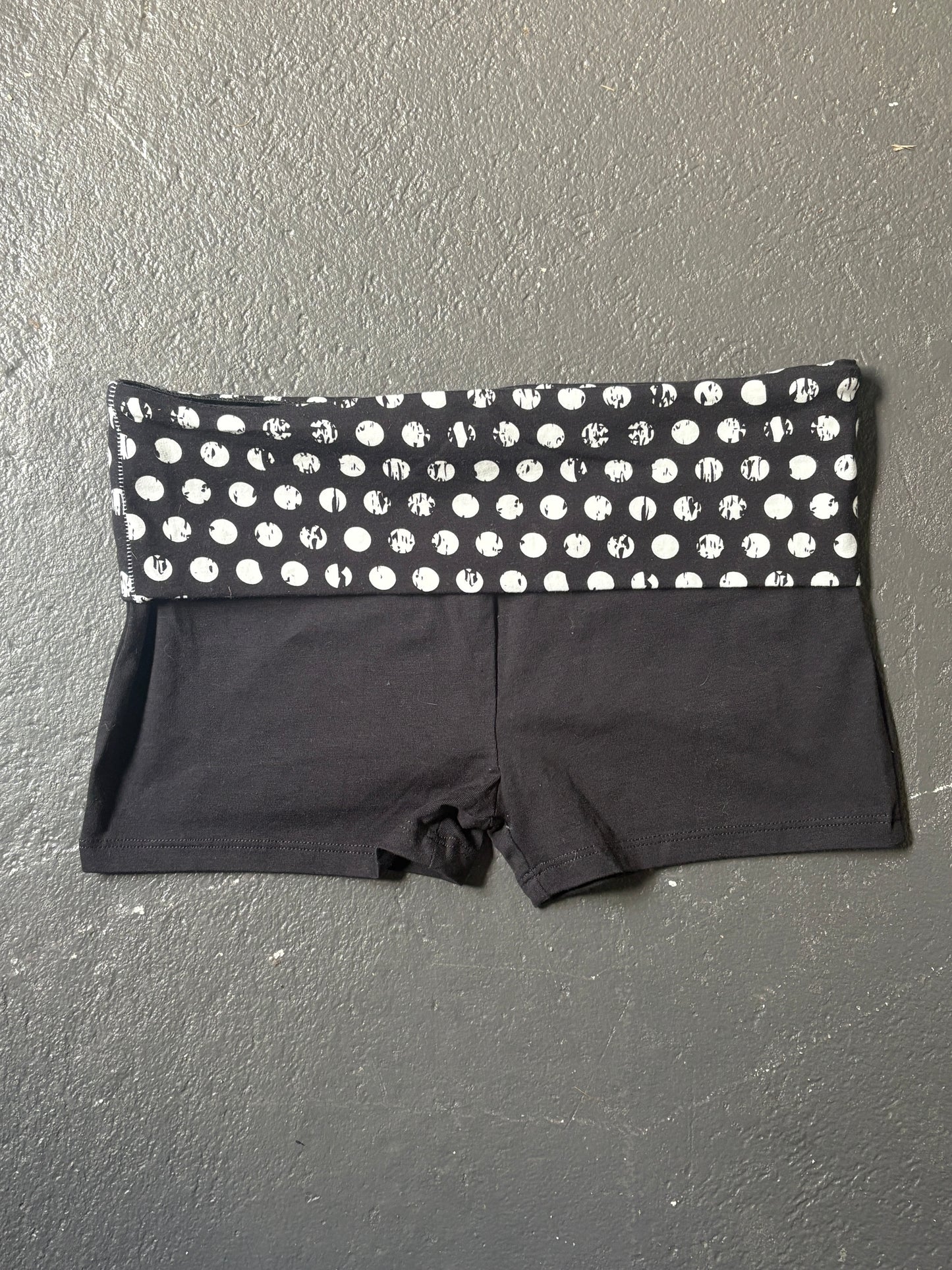 Polka Dot Fold Over Shorts