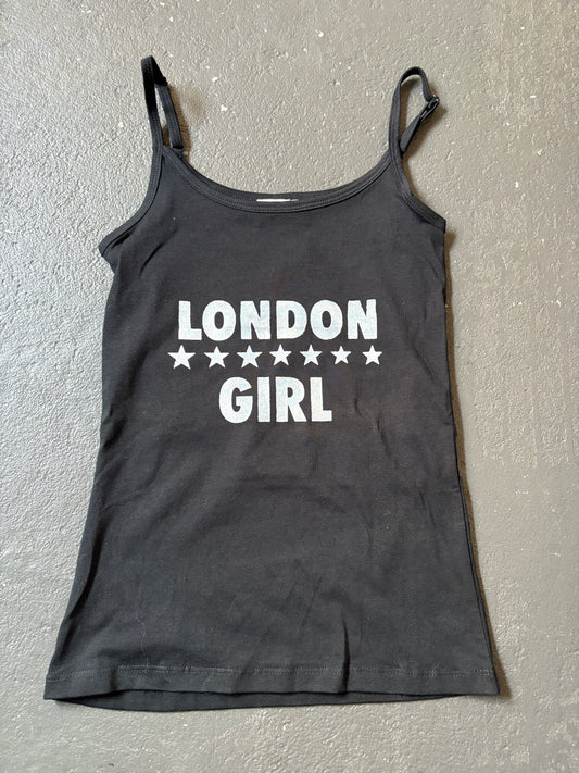 The London girl tank - black