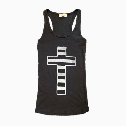Stripe cross tank top