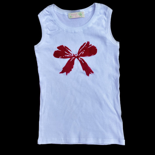 The Bow tank top in red