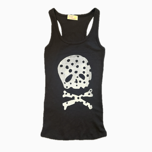 Polka dot skull tank top