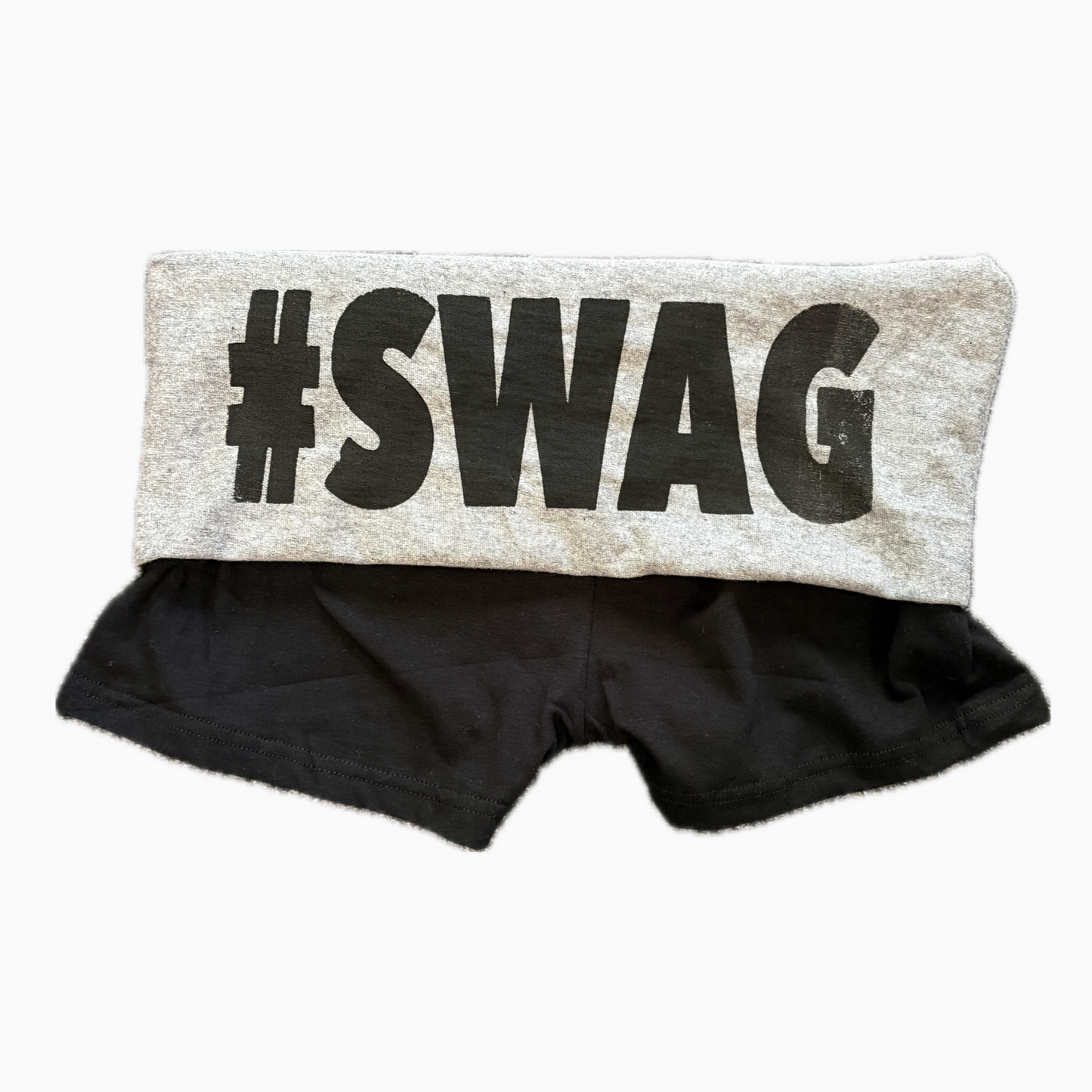 SWAG foldover shorts in grey