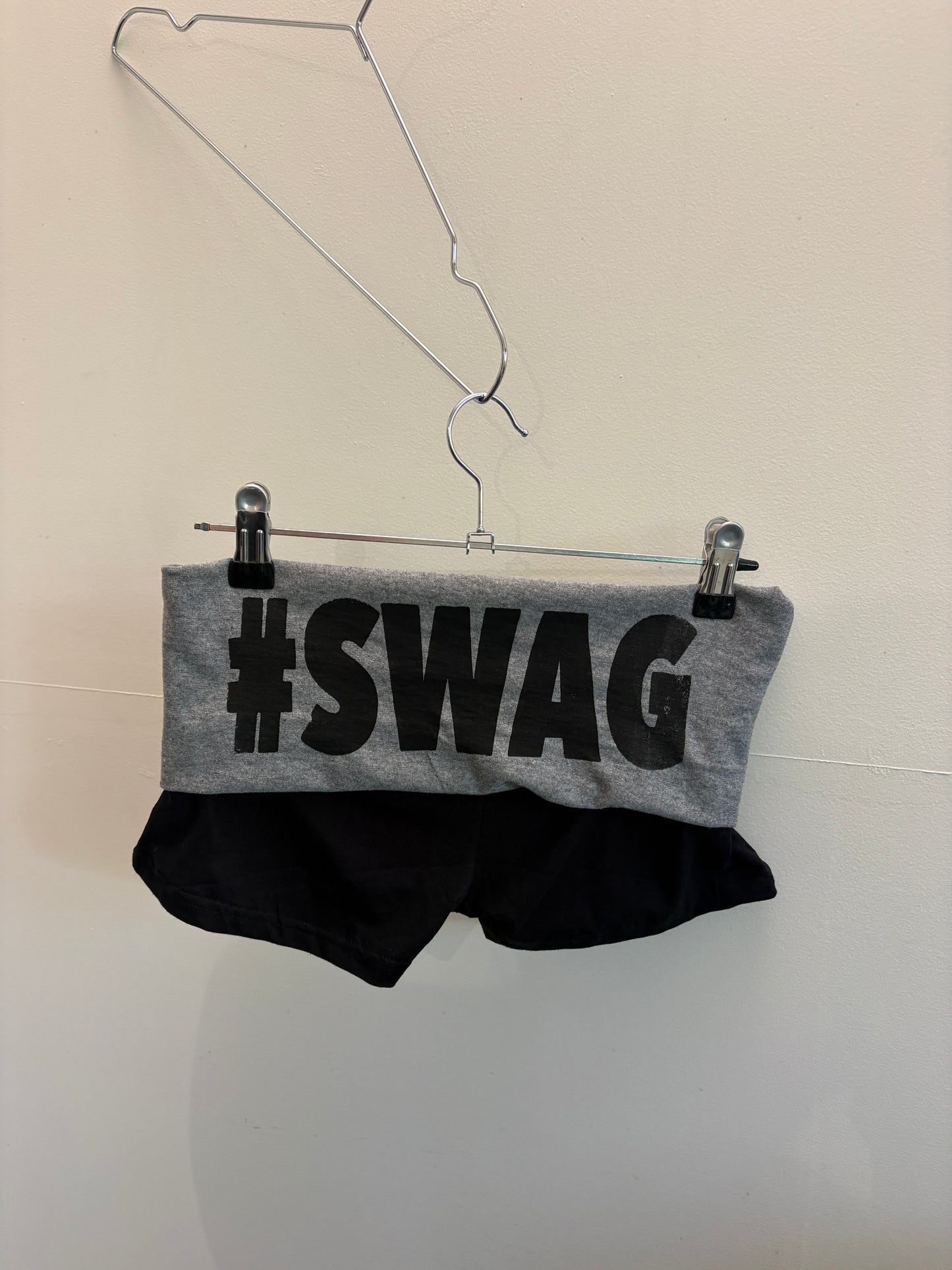 SWAG foldover shorts in grey