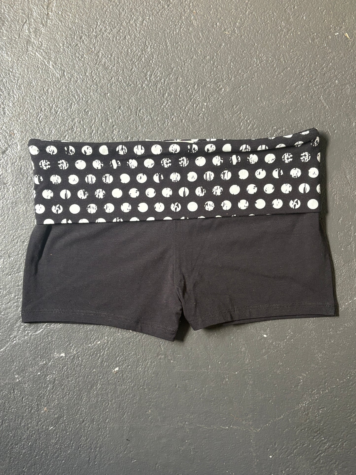 Polka Dot Fold Over Shorts