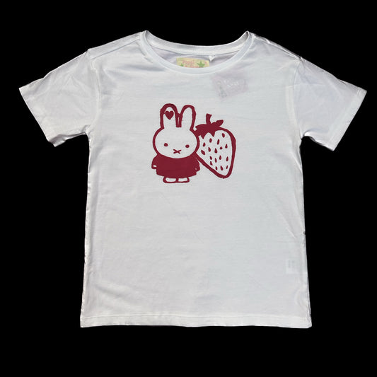 The Strawberry Miffy Baby Tee in red