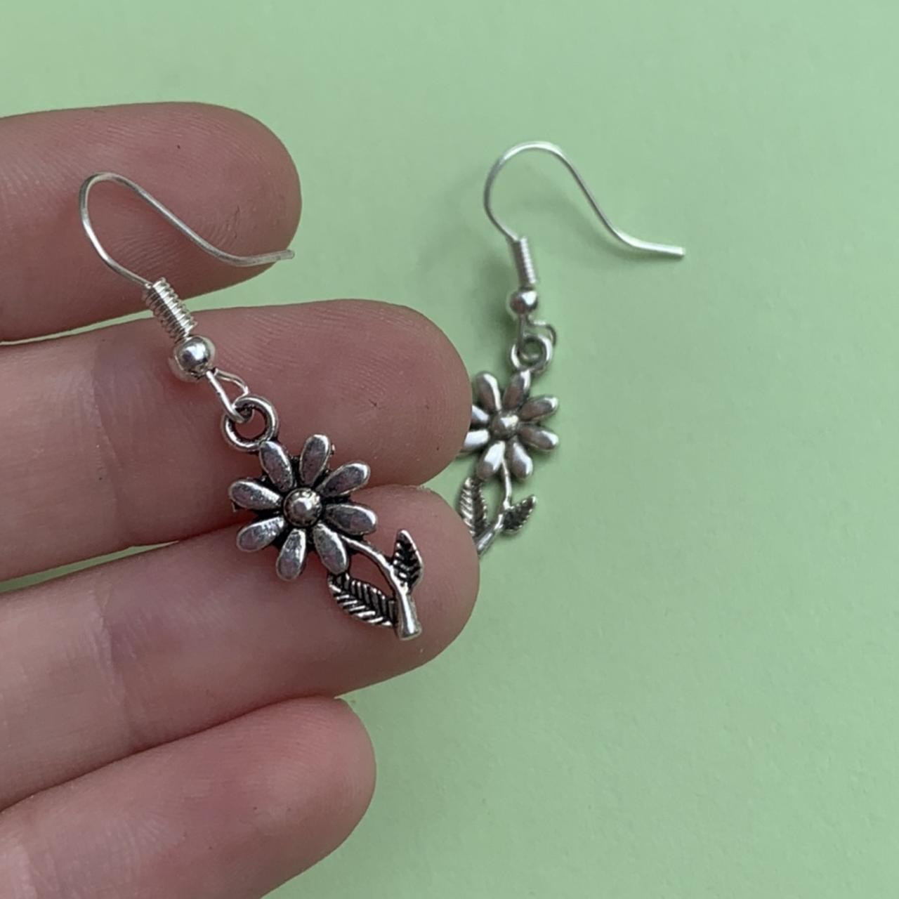 The flower earrings
