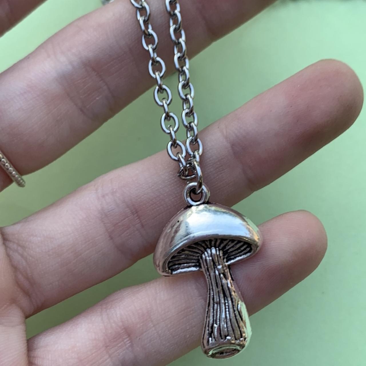 The mushroom ball chain necklace